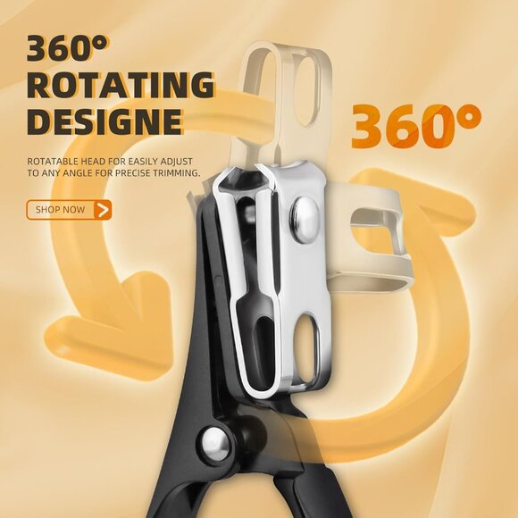 Long Handled Toenail Clippers for Seniors 360 Degree Rotating Head Sharp Finger - Picture 4 of 9